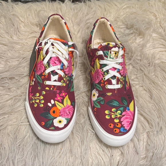 New KEDS Floral Canvas Sneakers - Picture 1 of 4